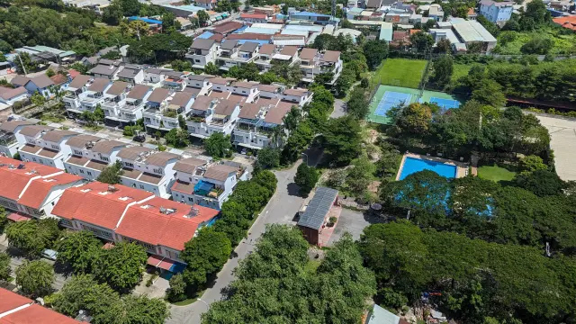 Khu EcoXuân nhìn từ trên cao, ảnh thực tế